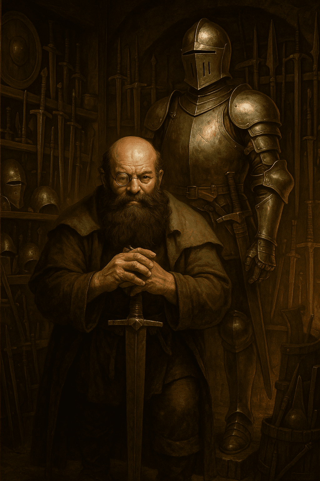 The Collector at his forge.